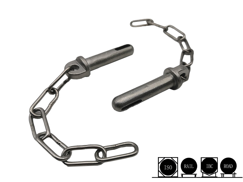 Secure Chain-Linked Manlid Lock Pin for Industrial Applications