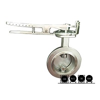 DN80 Top Discharge Clamped Butterfly Valve