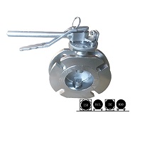 DN80 Flanged Top Discharge Butterfly Valve