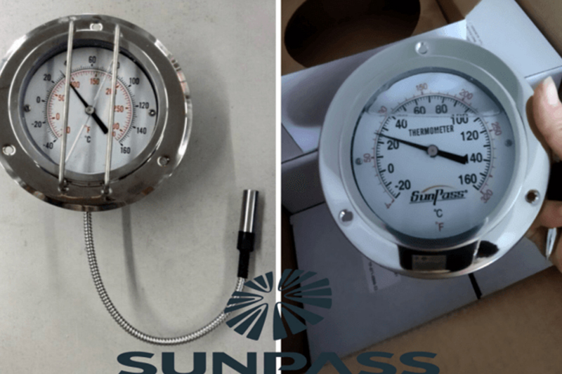 Pressure Gauge Thermometer Stainless Steel ISO Tank Container Parts From SUNPASS
