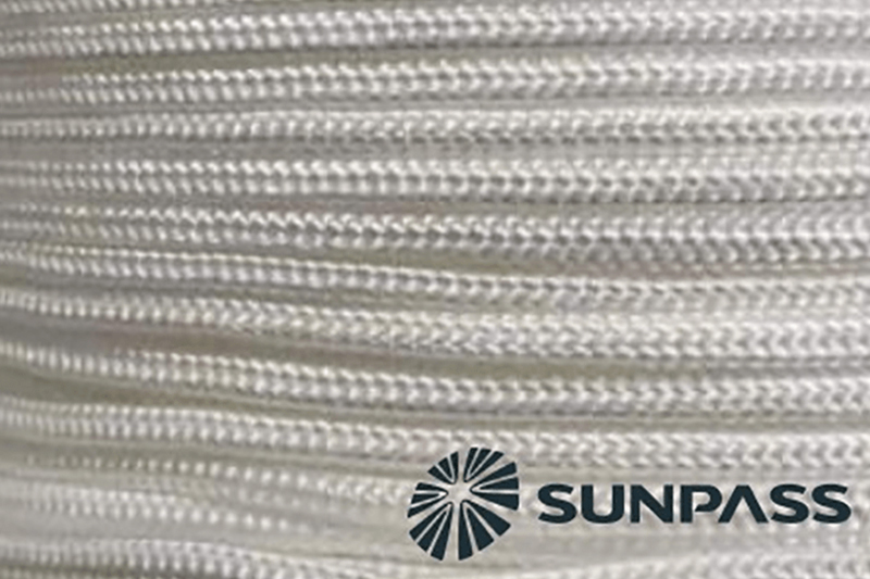 SUNPASS furnace door gaskets excellent strength and flexibility white 1800ºF High Silica Braided Ropes